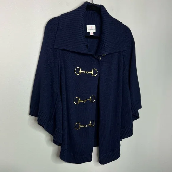 Julie Brown NYC Blue Cape Sweater - Picture 13 of 14